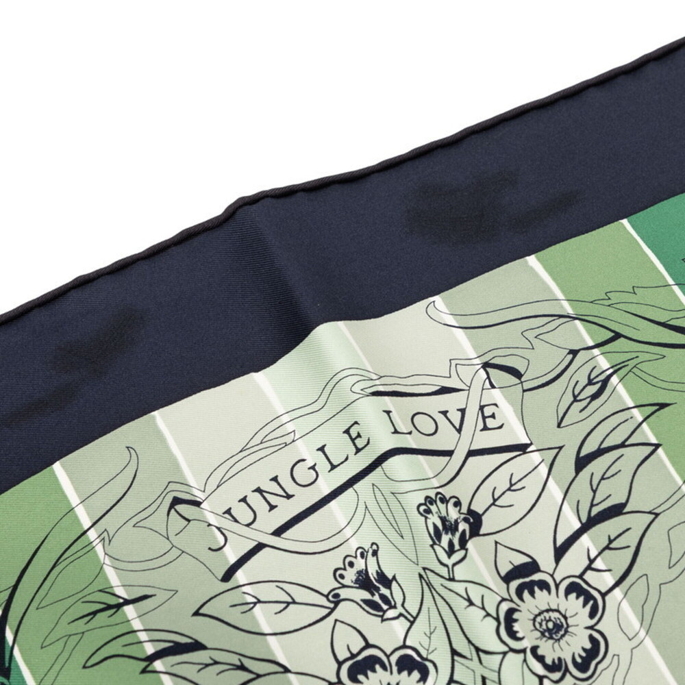 HERMES Authentic Blue Silk Love Scarf - Picture 6 of 10